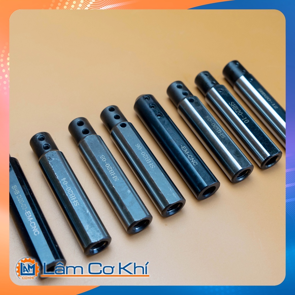 Cán nối dao tiện móc lỗ nhỏ đường kính ngoài Phi 20 (SHB20-3/4/5/6/7/8 ...