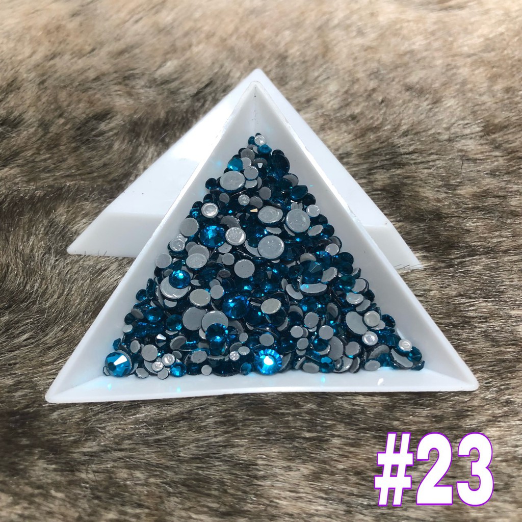 Đá Túi (1440 viên) SWAROVSKI Chân Lưới Đính Móng - Đá Nail Mix Size Siêu Bền Siêu Sáng Cam Kết Không Bong Chân