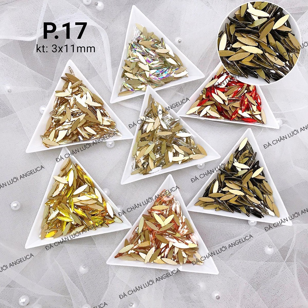 Túi 10 Viên Đá Nail Chân Bằng/Chân Vàng Trang Trí Móng ANGELICA P17