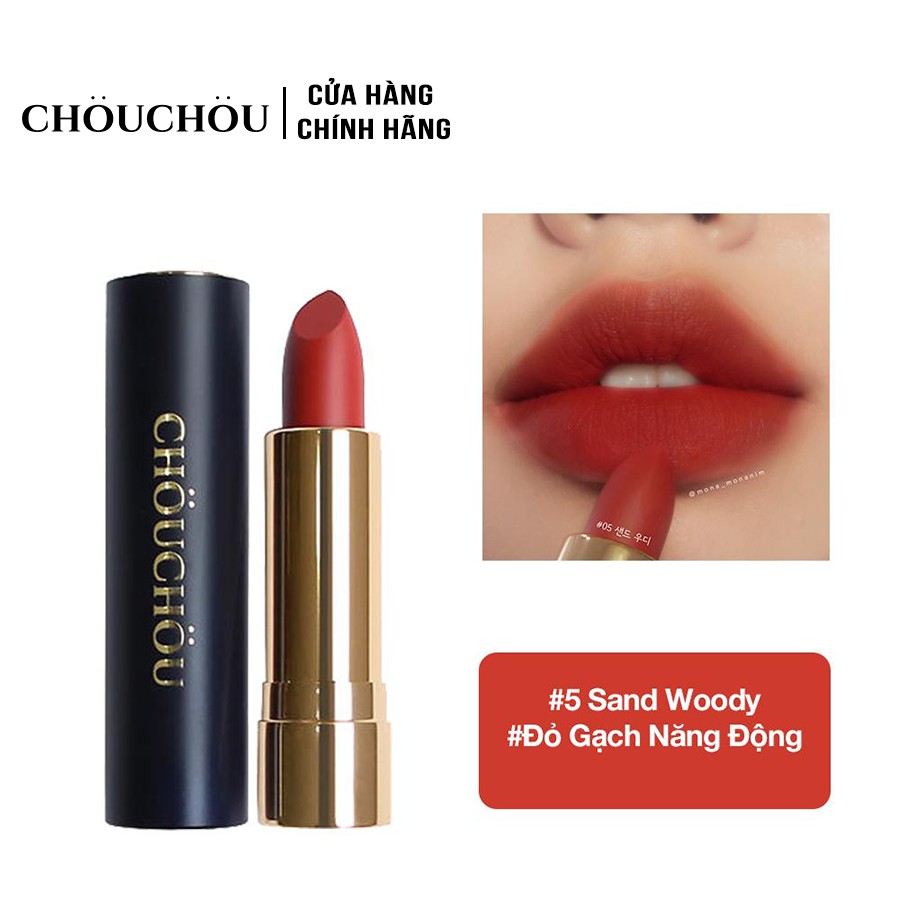 Son Chou Chou Premium Phiên Bản Đặc Biệt Mạ Vàng 14K #05 Đỏ gạch ...