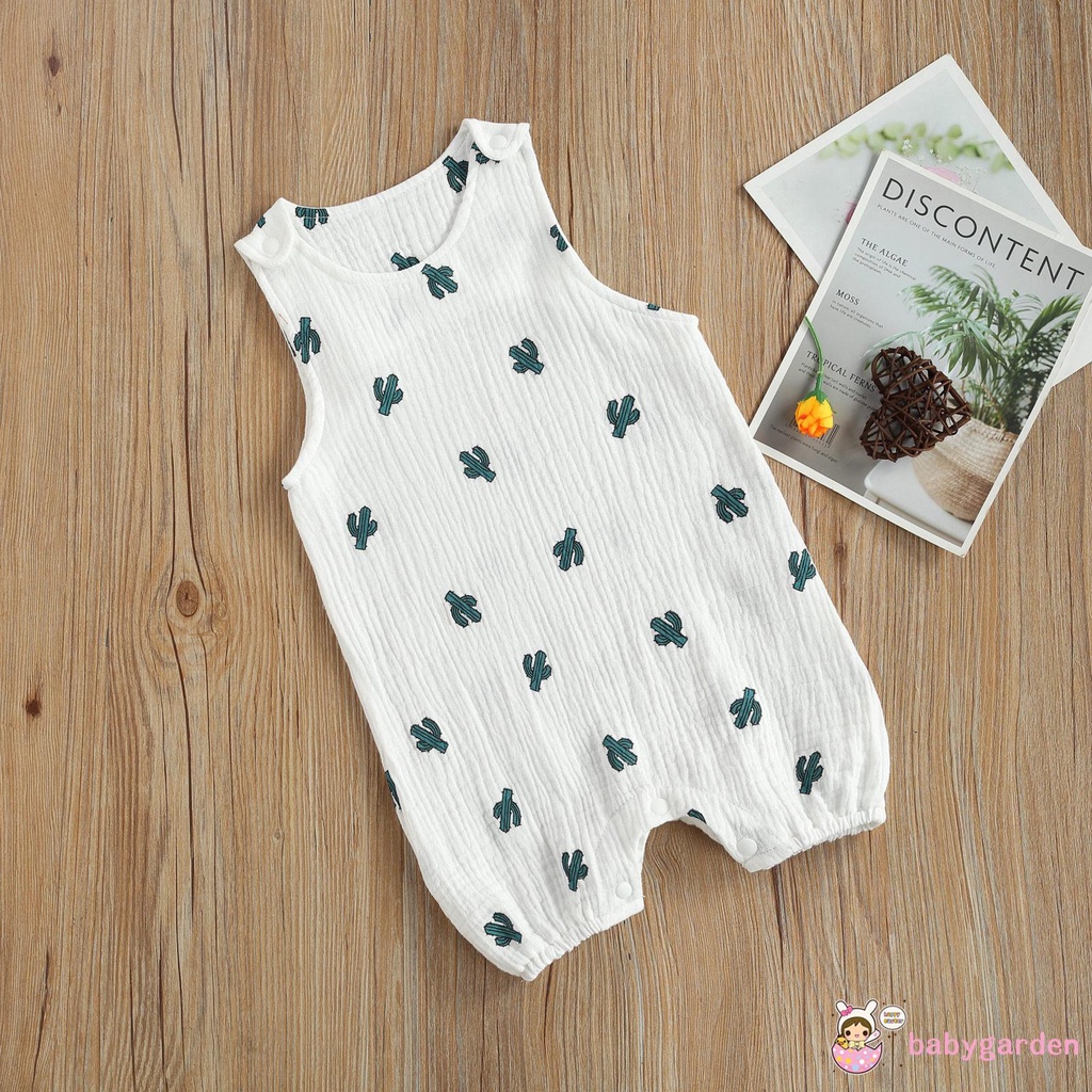 Áo liền quần in hình xương rồng thời trang cho bé
