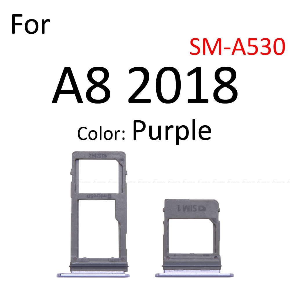 Thẻ Sim / Micro SD Khay Đựng Thẻ Ổ Cắm Khe Cắm Hộp Đựng Đầu Nối Adapter Đầu Đọc Cho Samsung Galaxy A8 A6 Plus 2018 Thay Thế Các Bộ Phận