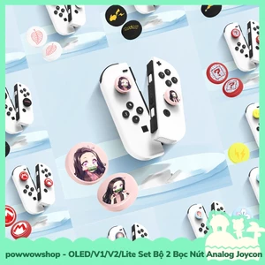OLED/V1/V2/Lite Set Bộ 2 Bọc Nút Cho Analog Joycon Của Máy Game Nintendo Switch Mẫu Anime Manga Game