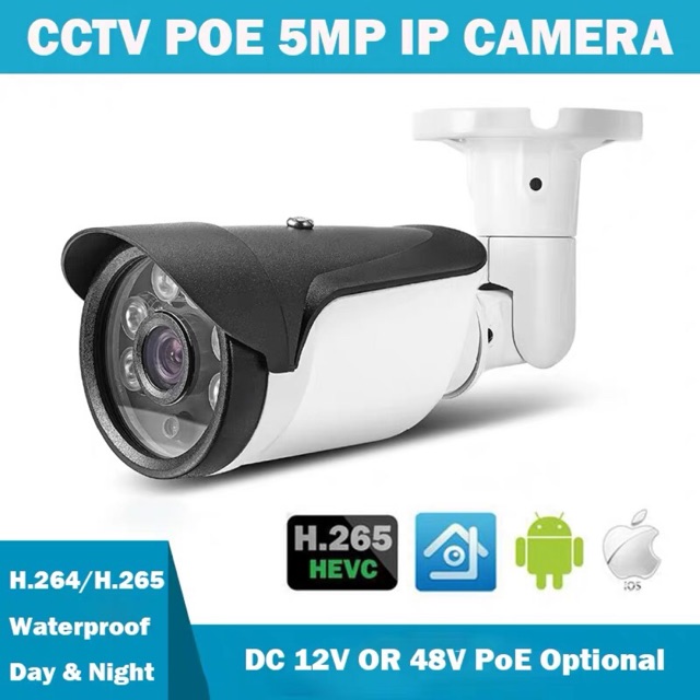 Camera H.265 IP Camera 5MP siêu nét | Shopee Việt Nam