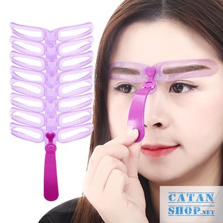 Khung kẻ chân mày cầm tay, Dụng cụ trang điểm bộ 4 hoặc 8 kiểu dáng siêu xinh, Khuôn kẻ định hình lông mày-CMCamTay
