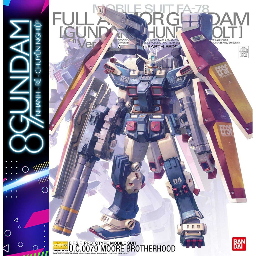 Mô Hình Lắp Ráp Gundam MG FA-78 Full Armor Thunderbolt ver.Ka | Shopee ...
