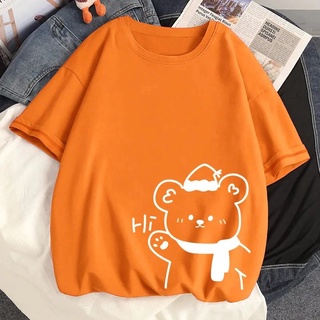Áo phông nữ tay lỡ dáng rộng hình cute dáng rộng tay lỡ