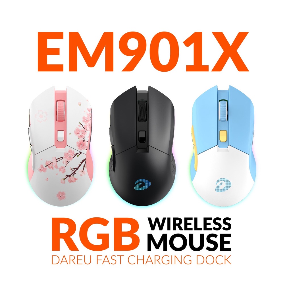 Mô tả Chuột không dây Gaming Dareu EM901 Black - Wireless (pin sạc trong) - 4