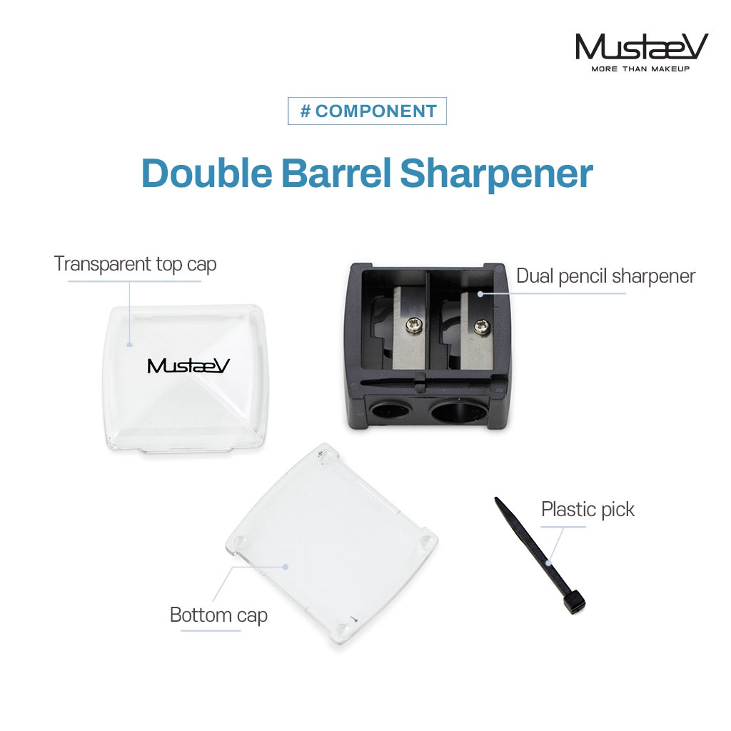 Ảnh Gọt bút chì kép MustaeV để mài bút chì dài và bút chì mảnh (12mm + 8mm) 2