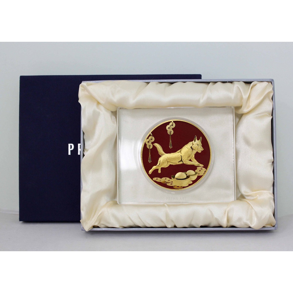 Ảnh Quà Tặng Vàng 24K PRIMA ART - Tuất may mắn - Size 10x12cm - DGS-0029-04 1