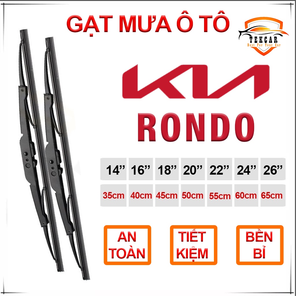 [1 CẶP ] Gạt mưa ô tô xe Kia Rondo cần gạt kính khung xương sắt lưỡi ...