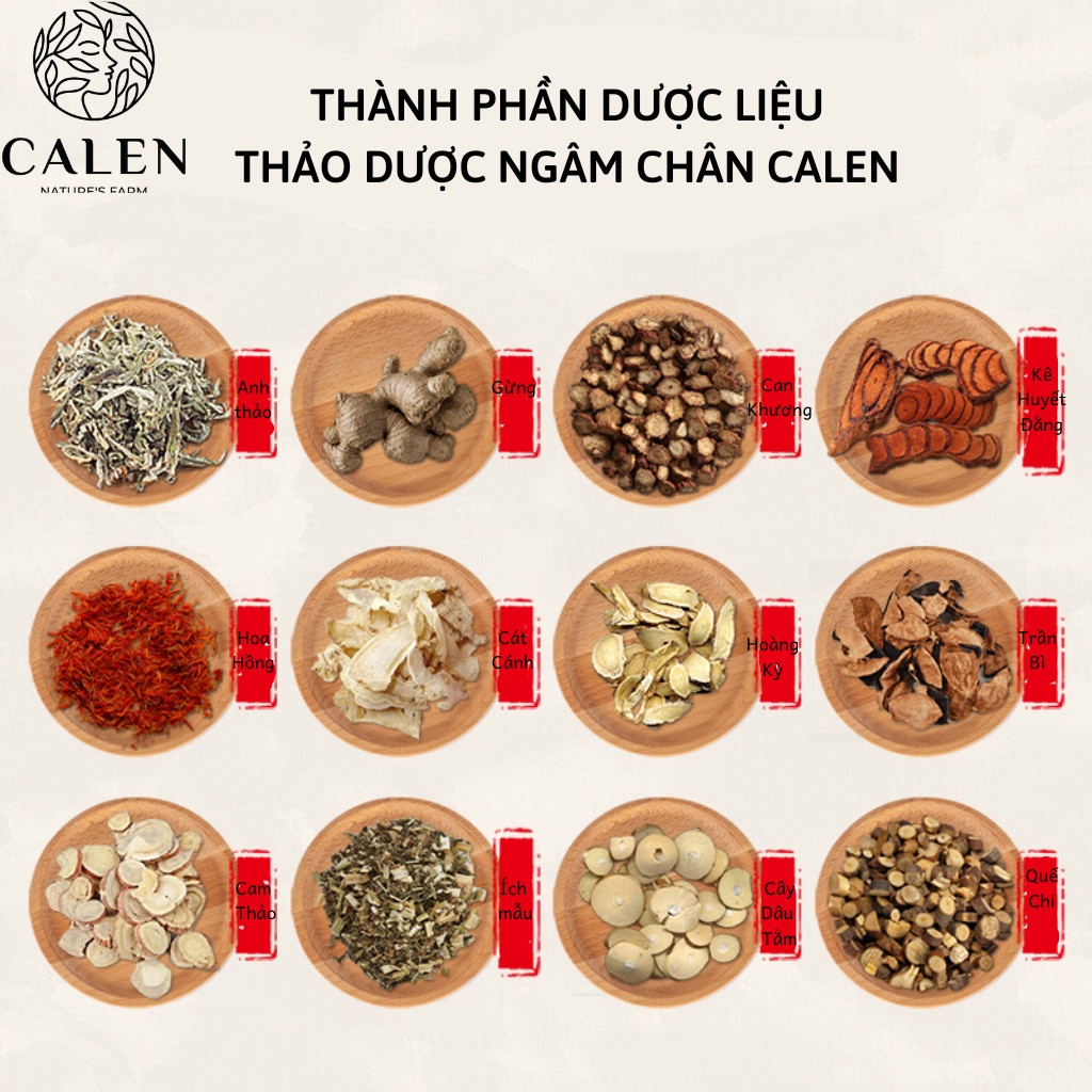 Ngâm chân thảo dược Calen giúp thải độc, bài hàn, lưu thông khí huyết, an thần ngủ ngon, giảm đau xương khớp và giảm cân
