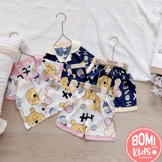 [ 6kg - 20kg] Đồ Bộ Pijama Chất Vải Lụa Cao Cấp mềm mịn cho bé_BM34