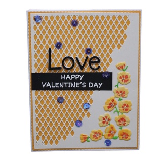 Tình Yêu * Hoa Nền Cắt Kim Loại Chết Stencil DIY Thêu Sò Album Tem Giấy