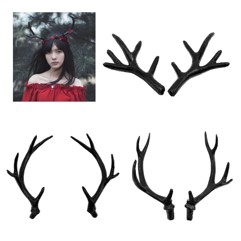 Sừng cổ trangcosplay nguyên liệu làm phụ kiện chụp ảnh make up bằng nhựa mua thêm keo nến và kẹp ở phân loại để sử dụng