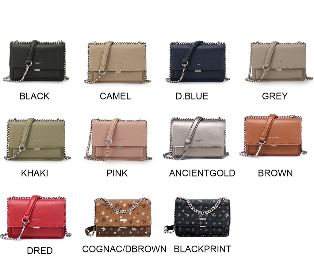 Mô tả Túi đeo chéo DAVID JONES phong cách paris nắp gập thời trang dành cho nữ - 3