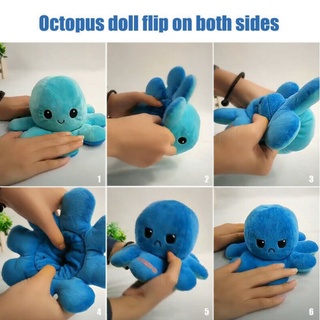 20CM Bạch Tuộc Đồ Chơi Nhồi Bông Búp Bê Bạch Tuộc Có Thể Đảo Ngược Sang Trọng Lưỡng Cực Sang Trọng Quà Tặng Cho Trẻ Em