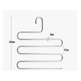 Móc treo quần áo ma thuật nhiều lớp inox, Móc treo quần áo thông minh 88008