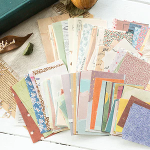 Set 60 tờ giấy in hoa cổ điển dùng để trang trí