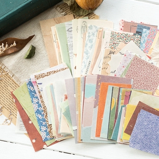 Set 60 tờ giấy in hoa cổ điển dùng để trang trí