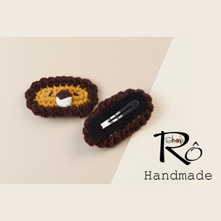 Cài tóc sư tử Lion ngộ nghĩnh cho nữ và bé gái 5.5cm |Kẹp tóc bằng len hình thú |Shop Rô Handmade