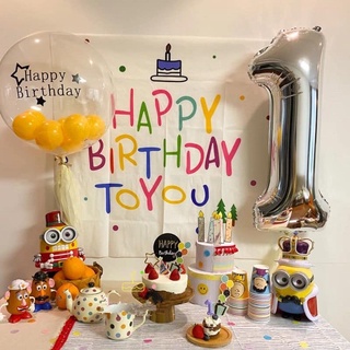Phông nền Happy Birthday trang trí sinh nhật phong cách Hàn Quốc