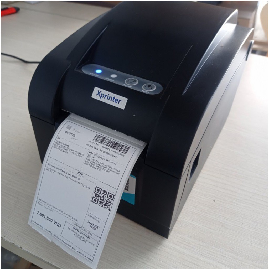 Máy In Tem Mã Vạch, in đơn hàng shopee Xprinter XP-350B - [Hàng Chính Hãng - BH 12 tháng] | Shopee Việt Nam