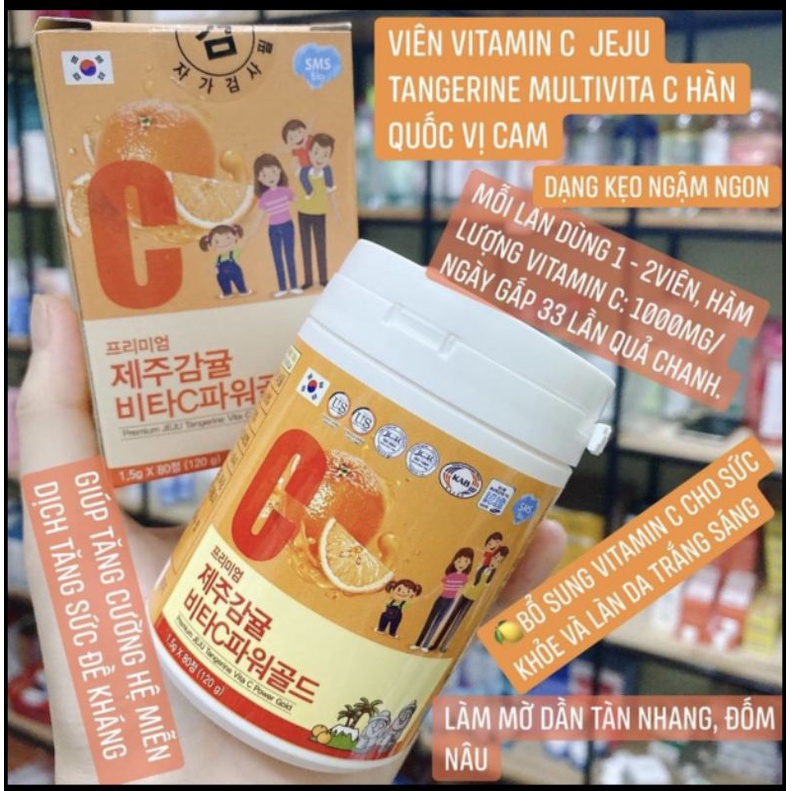 Viên Vitamin C JEJU Tangerine Multivita C Hàn Quốc Vị Cam Shopee Việt Nam