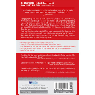 Sách - Để Trở Thành Người Bán Hàng Giỏi Nhất Thế Giới - MCBooks Chính Hãng
