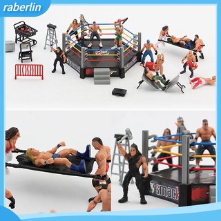 DIY Thực Tế Wrestler Xây Dựng Đấu Vật Playset Giả Vờ Chơi Đồ Chơi Giáo Dục