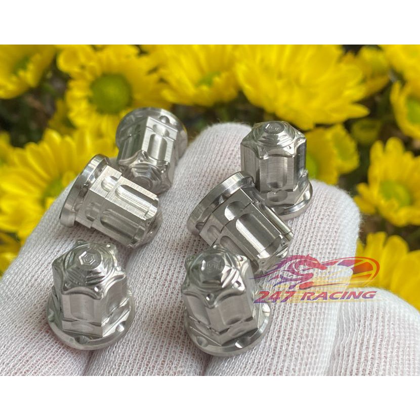 4 Tán Salaya TH Inox 304 đầu Bít 7li gắn Đầu Bò xe máy Wave Dream RS Rsx100