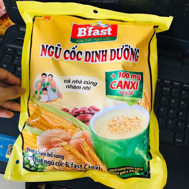 Ngũ Cốc Dinh Dưỡng B'fast Của VinaCafe Tăng Cường Canxi Gói 500g ...