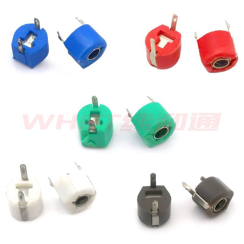 10 Tụ Điện Có Thể Điều Chỉnh Tụ Điện Nhựa Niêm Phong 6 Mm Fine-Tuning Tụ 5P 6P 20P 30P 40P 60P 120P 7 Loại Giá Trị Dung Tích Tinh Chỉnh 6MM
