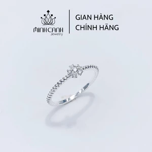 Nhẫn Bạc Ta Xoắn Hoa Nhỏ - Minh Canh Jewelry