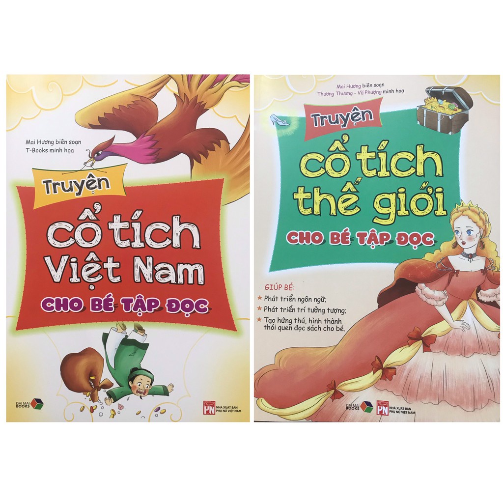 Sách - Combo Truyện Cổ Tích Việt Nam Cho Bé Tập Đọc + Truyện Cổ Tích Thế Giới Cho Bé Tập Đọc