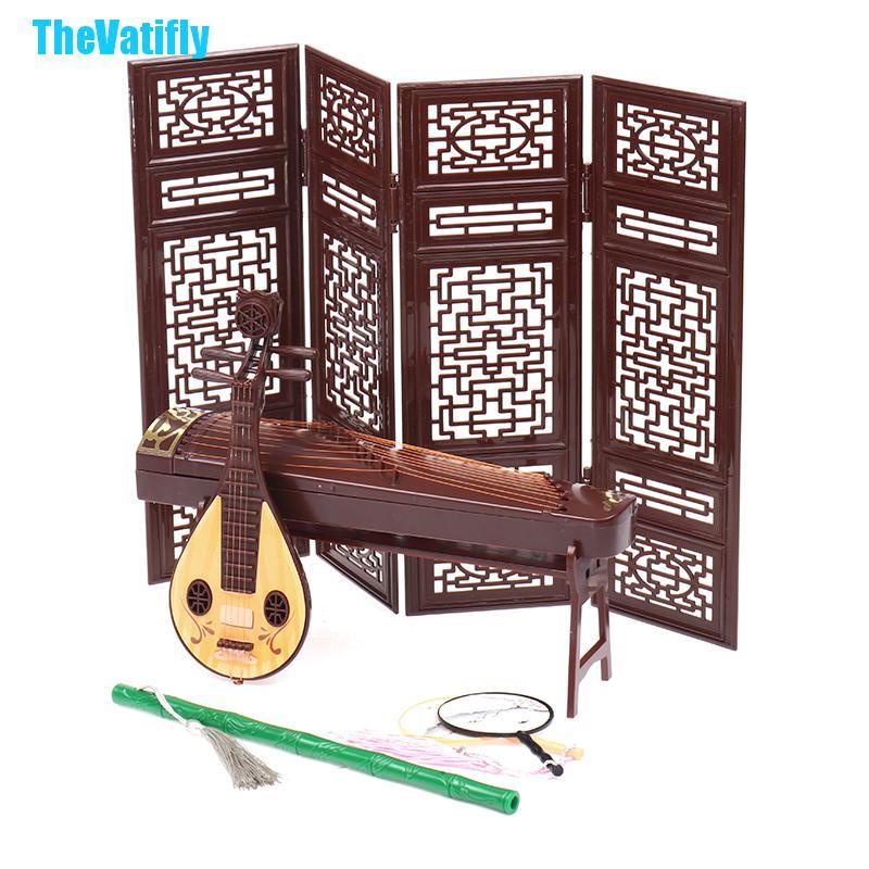 Quạt / Sáo / Còi / Rèm gấp / zither để trang trí nhà búp bê