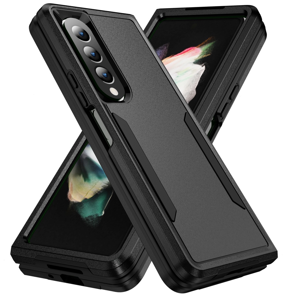 Ốp Giáp Chống Sốc Cho Samsung Galaxy Z Fold 4 Hybrid Rugged PC + TPU Silicon Chống Sốc Bao Z Fold 3 5G Vỏ Điện Thoại