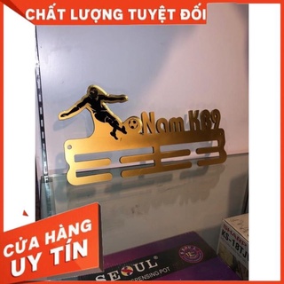 [FreeShip] Giá treo huy chương, Bóng đá, 41x20cm, sơn màu Rich Gold