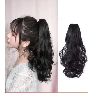 Tóc Giả Ngoặm Đuôi Xoăn Lọn To Dài 45cm Hamin