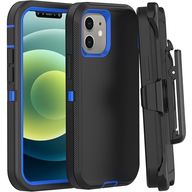 Ốp điện thoại 360 Full Hybrid Armor tương thích cho iPhone 16 15 12 13 17 Pro MAX 14 Plus Vỏ chống sốc Gói thắt lưng Kẹp ngoài trời Vỏ PC Silicon