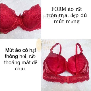 Áo lót ren có gọng mút mỏng thông hơi nâng đẩy ngực quyến rũ có size 32- Đẩy ngực cao, Tròn căng, mút đệm thoáng khí