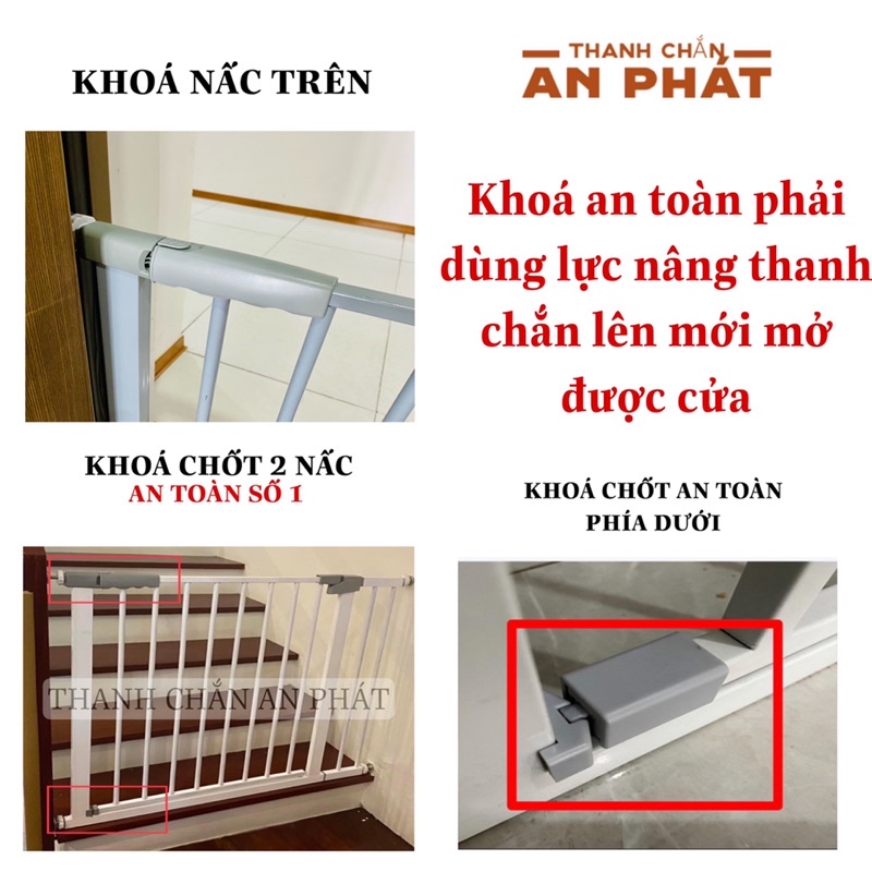 Thanh Chắn Cửa/Cầu Thang mẫu mới - không khoan tường của AN PHÁT hàng Viet Nam chất lượng cao