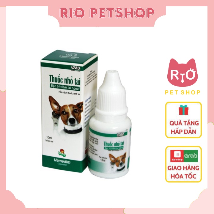 Lọ Nhỏ Tai VEMEDIM Ngừa Viem Tai Ngoài Trên Chó Mèo (10ml) | Shopee ...