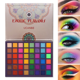 UCANBE Hương Vị Kỳ Lạ Bảng Phấn Mắt 48 Màu Bấm Lấp Lánh Shimmer Matte Green Eye Shadow Neon Kim Loại Trang Điểm Mỹ Phẩm