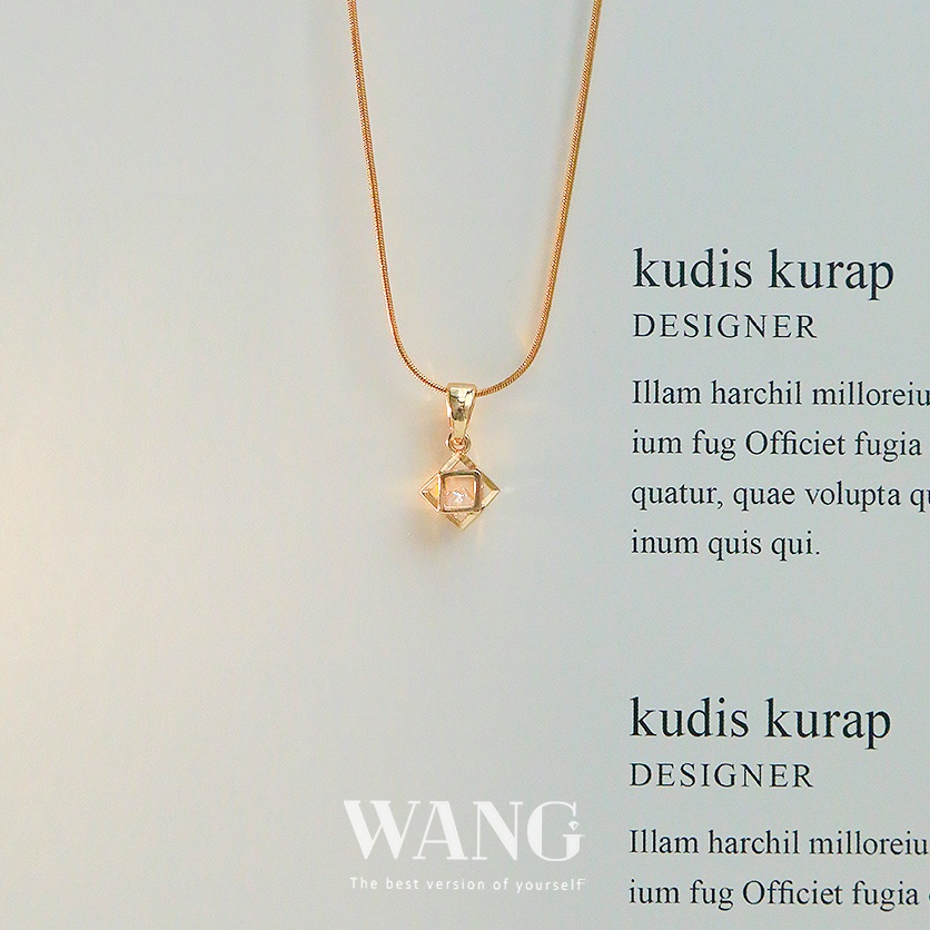 Vòng cổ Mạ Vàng 18K Đính Đá zircon Đơn Giản Thời Trang