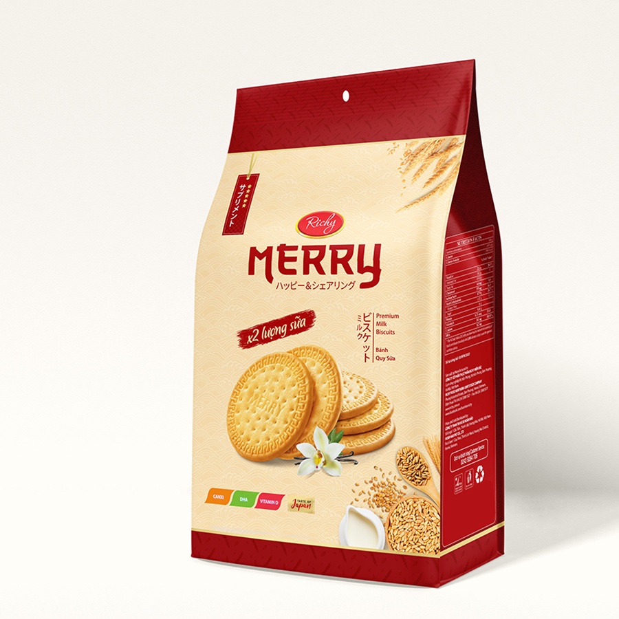 Richy - Bánh Quy Sữa Merry 192g | Shopee Việt Nam