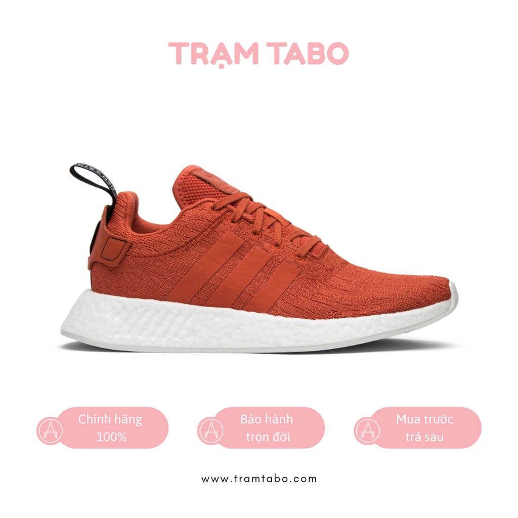 Nmd r2 white red hotsell chính hãng