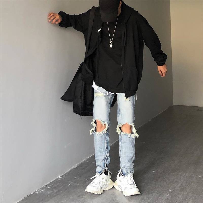Quần Jeans Rách Gối Thời Trang Dành Cho Nam | Shopee Việt Nam