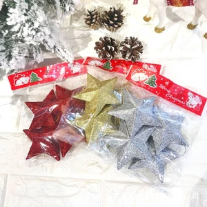 6 Ngôi sao kim tuyến trang trí cây thông noel