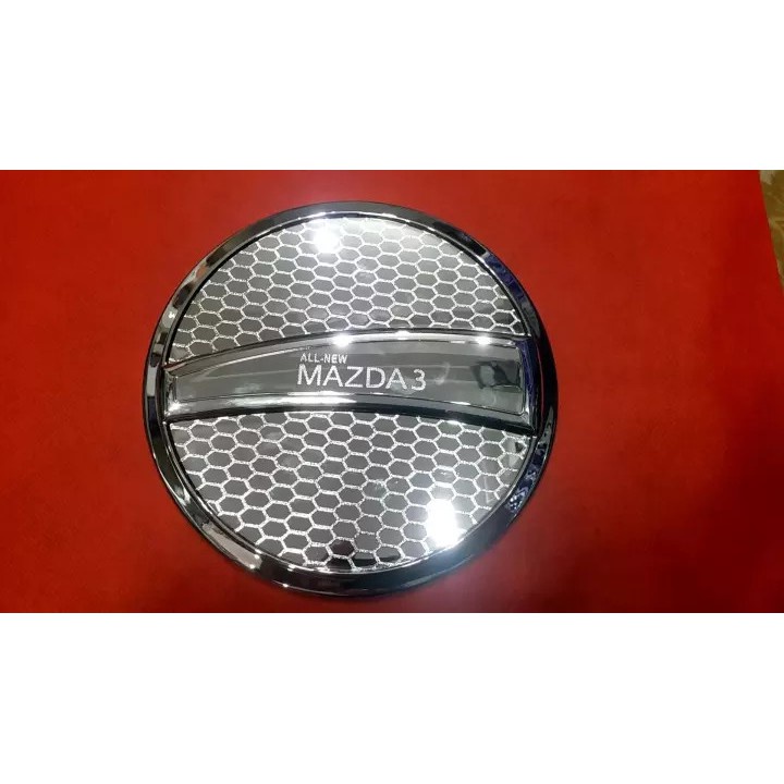 Ốp nắp bình xăng xe Mazda 3 đời 2016 -2025 mạ crom cao cấp, sáng bóng